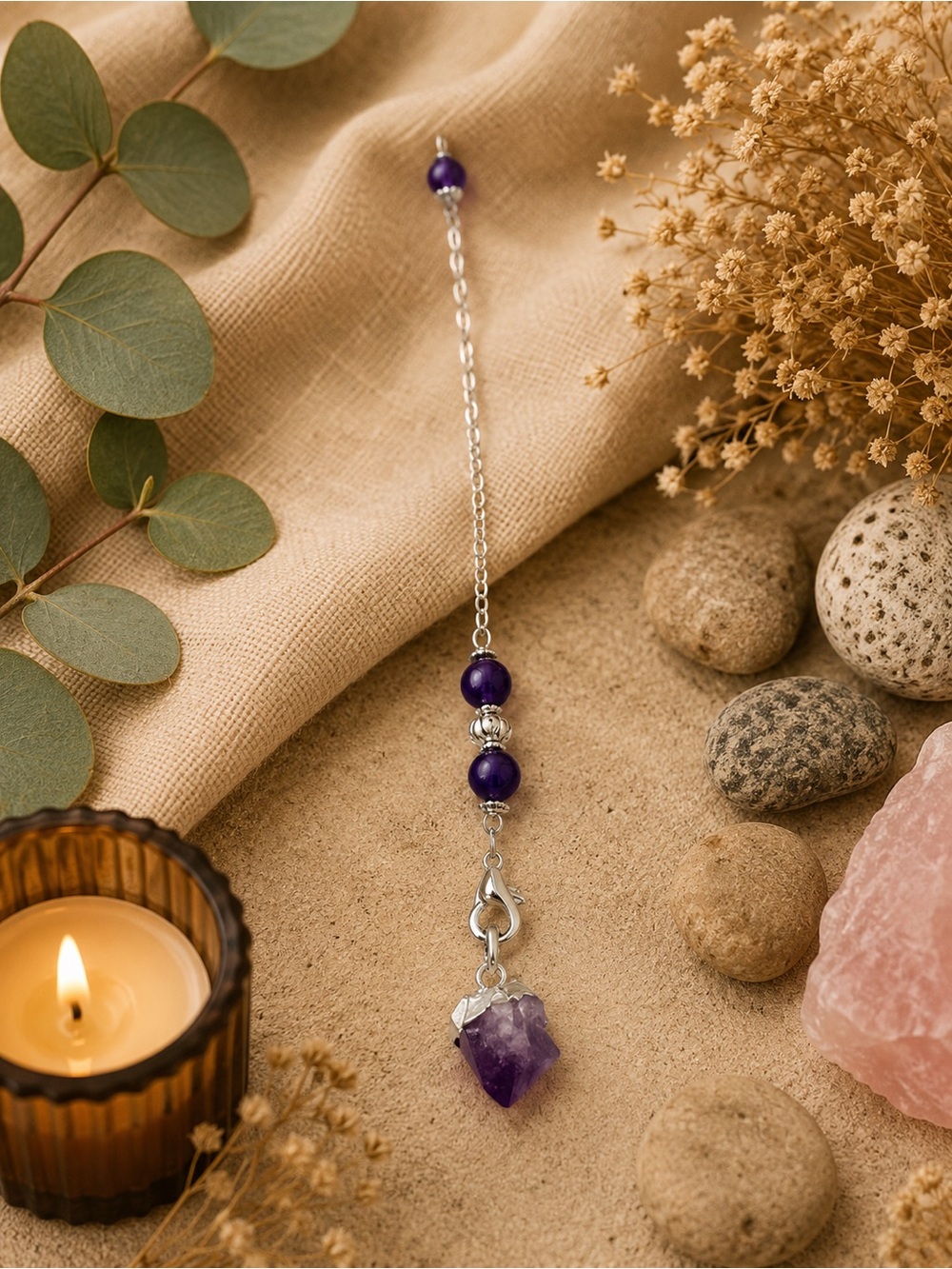 💜 Natural Amethyst Pendulum ✨